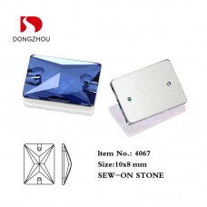 DZ 4067 10*8 MM rectangle shape crystal sew on stone